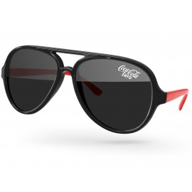 2-Tone Aviator Sport Sunglasses Logo Branded