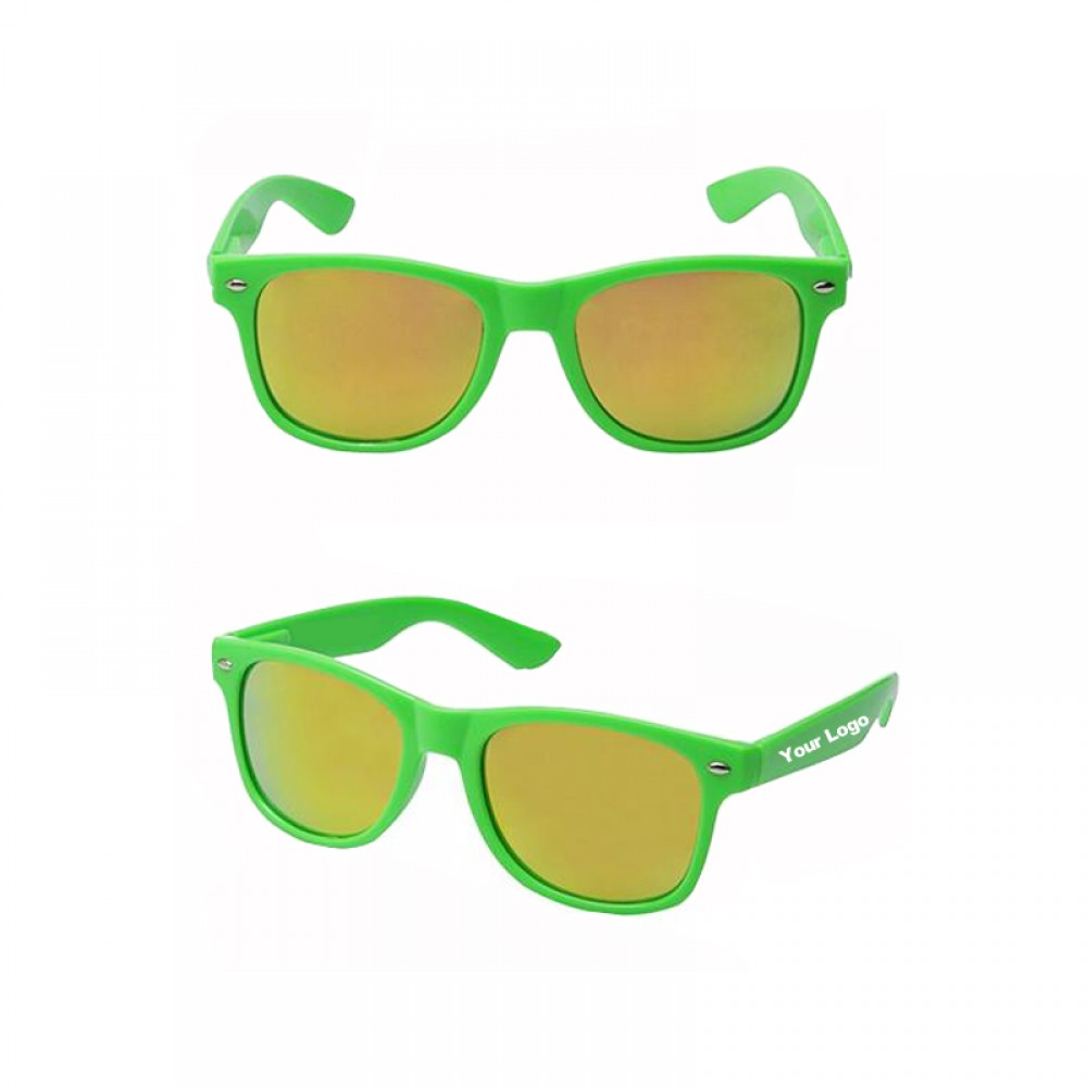 Custom Printed Retro Vintage Colorful Mirror Lens Children Kids Sunglasses Custom Printed Retro Vintage Colorful Mirror Lens Children Kids Sunglasses