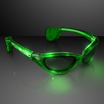 Green Light Up Sunglasses - Overseas Imprint Custom Imprinted