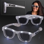 White LED Cool Shades Party Glasses Custom Imprinted