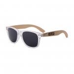 Custom Imprinted RD012-CBB Clear Bamboo 2-tone Retro Promotional Sunglasses