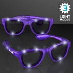 Purple Shades LED Party Sunglasses Logo Branded