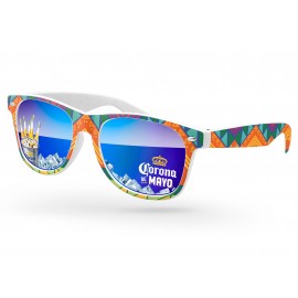Retro Mirror Sunglasses Logo Branded