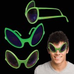 Custom Imprinted Green Alien Sunglasses