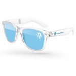 Clear Foldable Retro Sunglasses Custom Printed