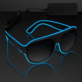 Blue Aviator EL Shades - BLANK Logo Branded