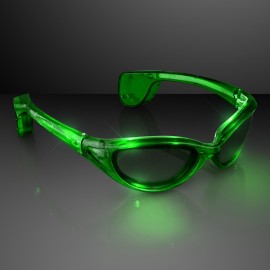 Green Light Up Sunglasses - BLANK Custom Printed