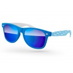 2-Tone Retro Mirror Sunglasses Logo Branded