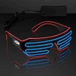 Custom Imprinted "Totally '80s" Red & Blue EL Wire Light Shades