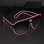 Pink "Neon Look" Aviator EL Shades Custom Imprinted