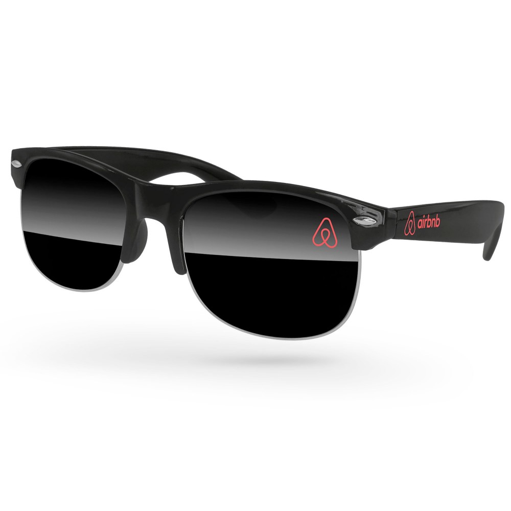 Club Sport Promotional Sunglasses w/Temple Imprint Logo Branded