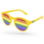 Promotional Pride Vicky Pinhole Promotional Sunglasses w/ Temple Imprint