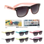 Two-Tone Translucent Malibu Sunglasses Custom Printed