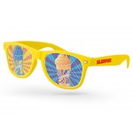 Currently Not Available - Retro Pinhole Sunglasses w/1 Color Temple Imprint Custom Imprinted