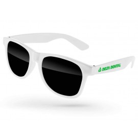 Value Retro Sunglasses w/1 Color Temple Imprint Logo Branded