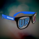 Custom Imprinted Blue Custom Neon Billboard Sunglasses