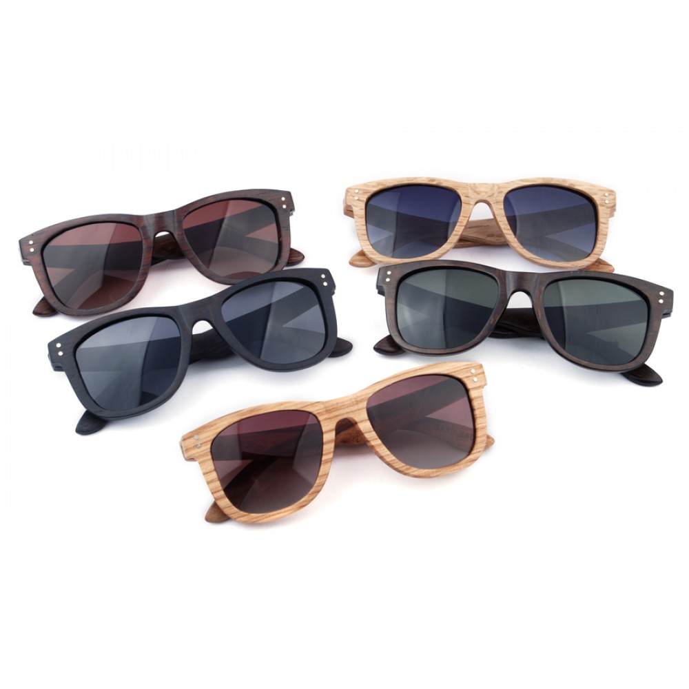 Custom Printed W-W3012 Zebra Wood Full Jacks Wooden Sunglasses
