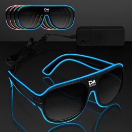 Custom Printed Assorted "Neon Look" Aviator EL Shades