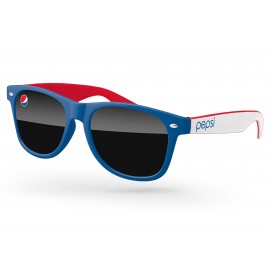 3-Tone Retro Sunglasses Logo Branded