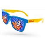 2-Tone Bold Pinhole Sunglasses Logo Branded