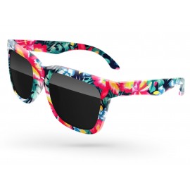 Logo Branded Bold Promotional Sunglasses w/Sublimation Wrap