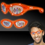 Orange Custom LED Billboard Sunglasses Custom Printed