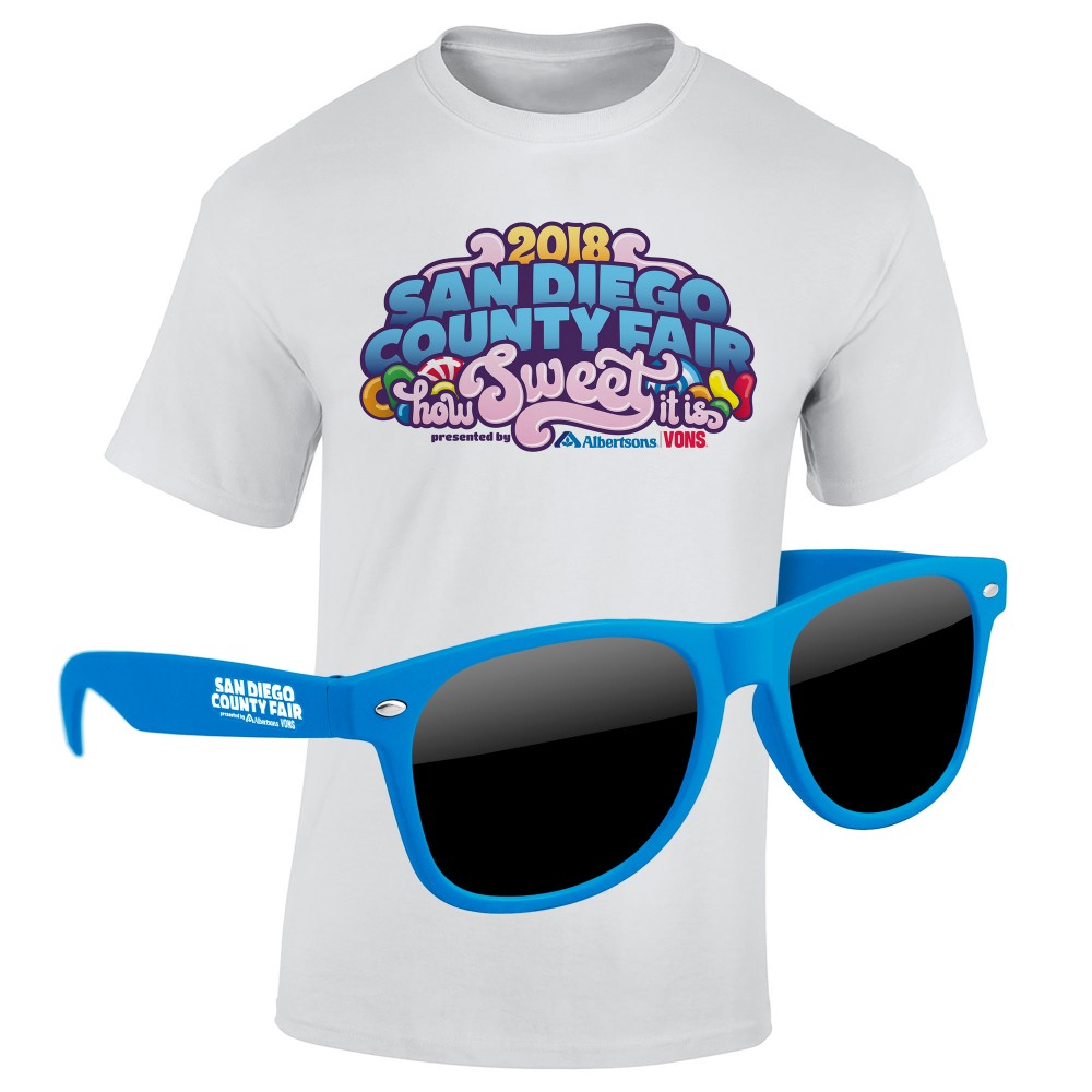 Logo Branded KIT: Full-Color DTG T-Shirt (Light Colors) & Sunglasses