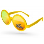 Logo Branded Iris Mirror Promotional Sunglasses w/1 Color Lens Imprint