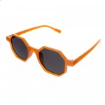 Logo Branded Hexagon Frosted Sunglasses