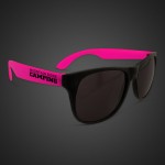 Neon Look Sunglasses w/Pink Arms Custom Imprinted