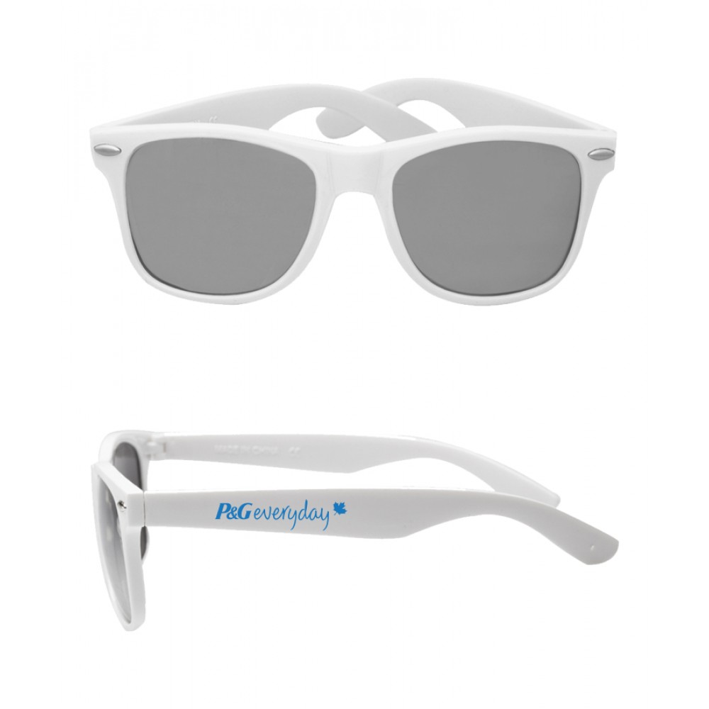 Silver Mirror Malibu Sunglasses Custom Printed