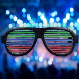 Custom Printed Sound Reactive LED Slotted Glasses