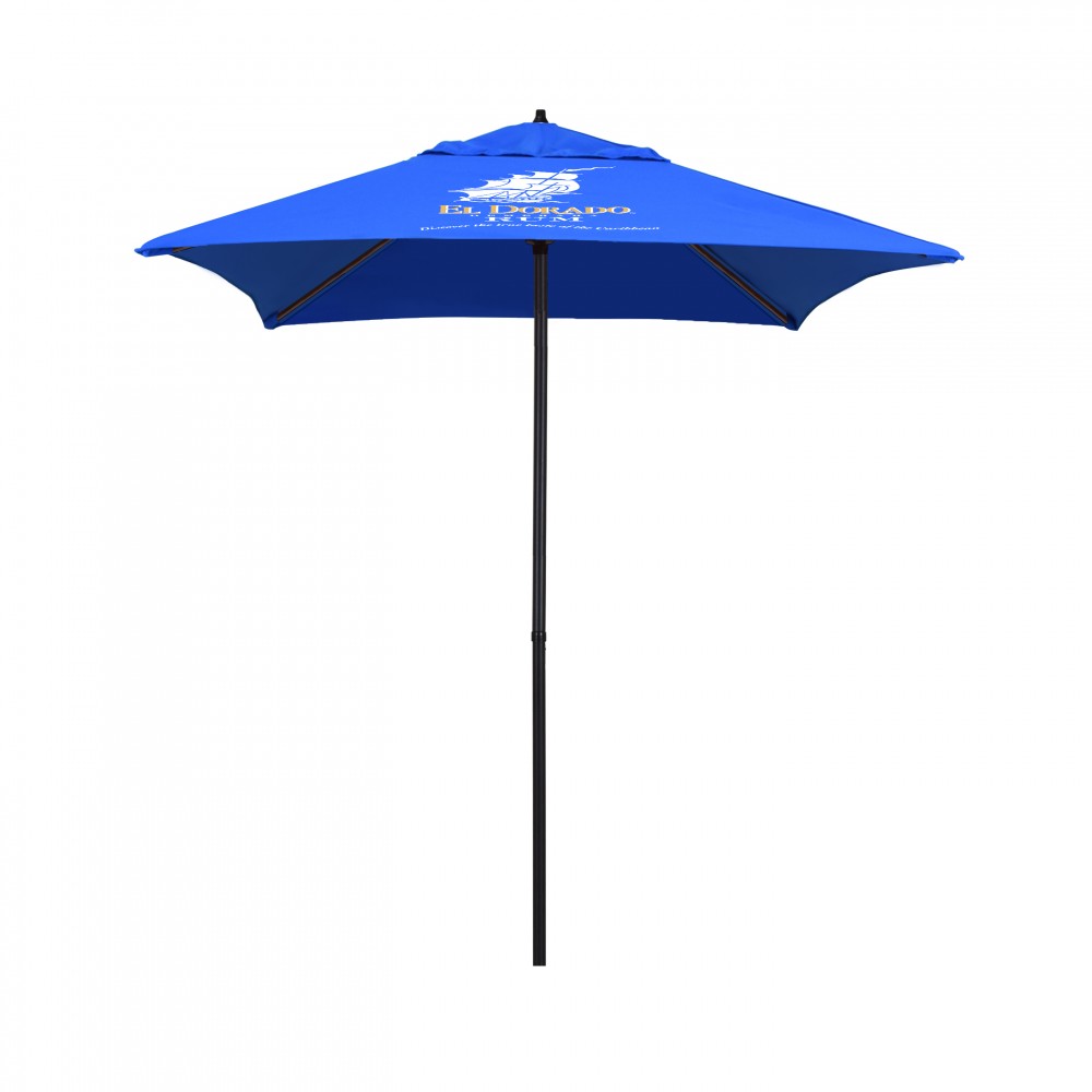 8' Shadetek Series Square Patio Umbrella with Printed Olefin Cover with Logo