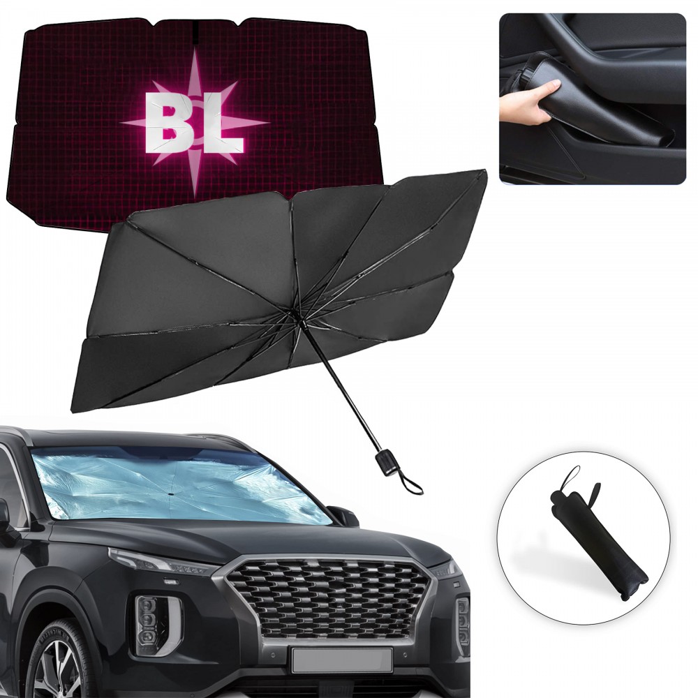 Promotional Full Color Car Windshield Sun Shade Foldable Reflector Umbrella