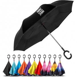 C-Shaped Handle Reverse Umbrella with Logo  C-Shaped Handle Reverse Umbrella with Logo