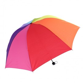 Folding Rainbow Umbrella With 8 Panels with Logo  Folding Rainbow Umbrella With 8 Panels with Logo