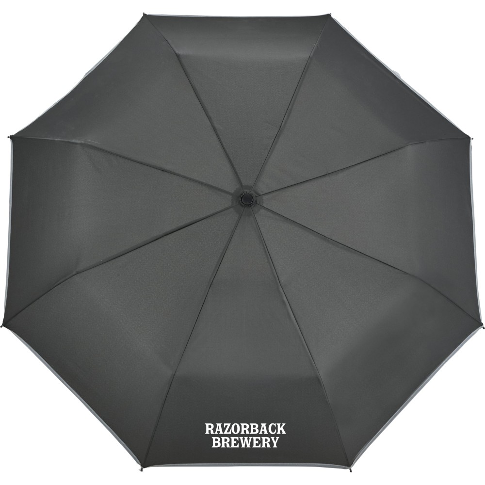 48" RPET Umbrella w/ Reflective Trim with Logo