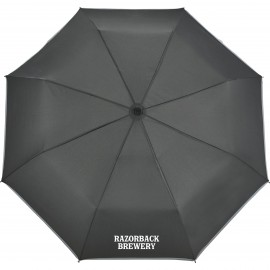 48" RPET Umbrella w/ Reflective Trim with Logo  48" RPET Umbrella w/ Reflective Trim with Logo
