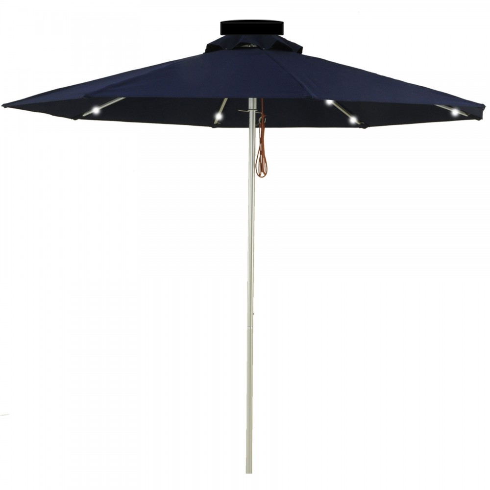 Custom Printed US Made 9' Solar Powered LED Illuminated Heavy Duty Commercial 8 Panel Market Umbrella Custom Printed US Made 9' Solar Powered LED Illuminated Heavy Duty Commercial 8 Panel Market Umbrella