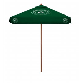 Customized 8' Ironwood Series Square Patio Umbrella with Printed Olefin Cover with Valances