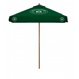 Customized 8' Ironwood Series Square Patio Umbrella with Printed Olefin Cover with Valances  Customized 8
