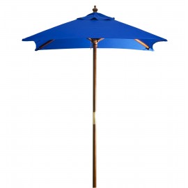 7' Wooden Market Umbrella with Logo
