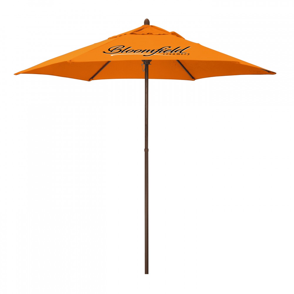 9' Ironwood Series Patio Umbrella with Printed Polyester Cover with Logo