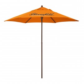 9' Ironwood Series Patio Umbrella with Printed Polyester Cover with Logo  9