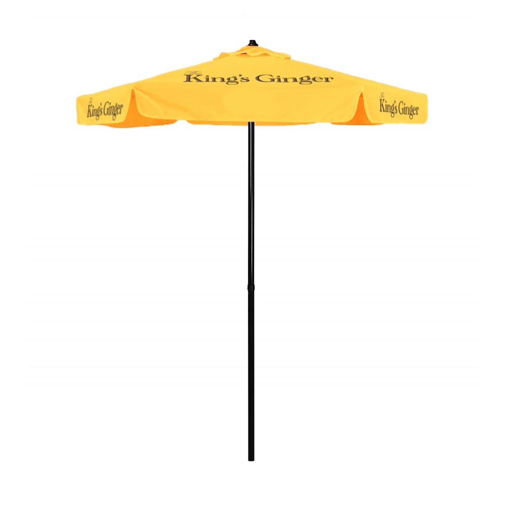 6' Shadetek Series Patio Umbrella with Printed Olefin Cover with Valances with Logo