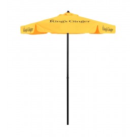 6' Shadetek Series Patio Umbrella with Printed Olefin Cover with Valances with Logo  6