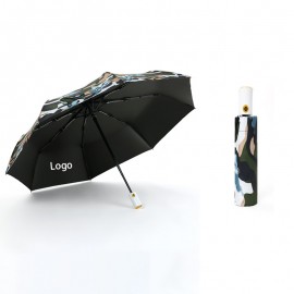 Custom Camouflage Folding Reverse Automatic Umbrella  Custom Camouflage Folding Reverse Automatic Umbrella