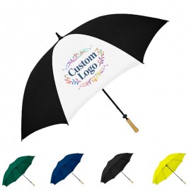 Personalized 54" Auto Open Umbrella with Wooden Handle