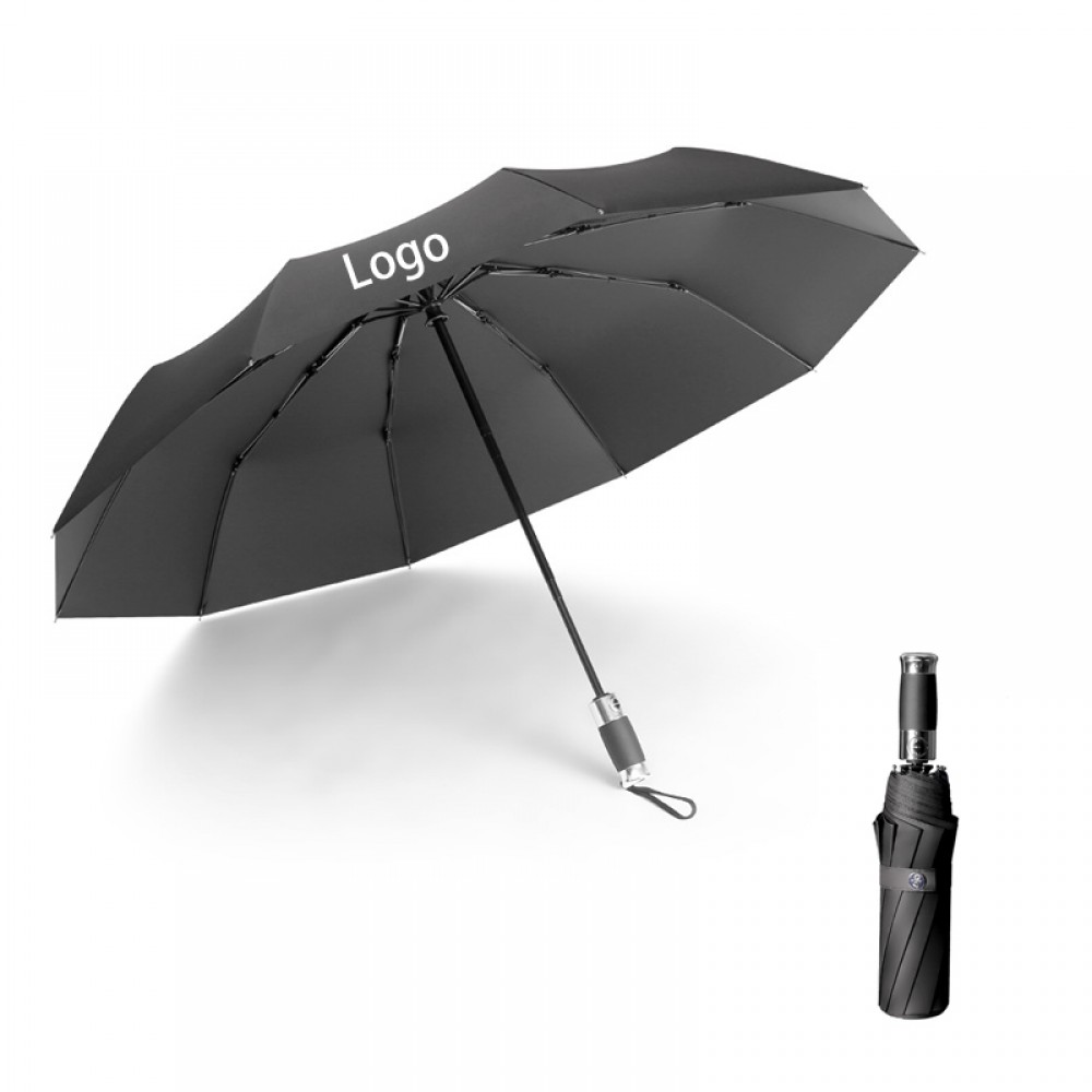 Windproof Automatic Compact Umbrella with Logo