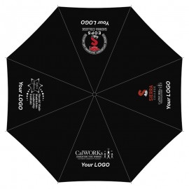 Custom Golf 30" breathable double-layer automatic umbrella with long handle and oversized reinforced th